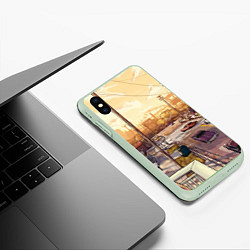 Чехол iPhone XS Max матовый GTA San Andreas, цвет: 3D-салатовый — фото 2