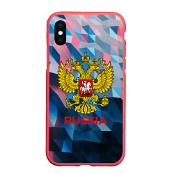 Чехол iPhone XS Max матовый RUSSIA