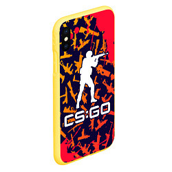 Чехол iPhone XS Max матовый CS GO КС ГО, цвет: 3D-желтый — фото 2