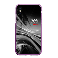 Чехол iPhone XS Max матовый TOYOTA, цвет: 3D-фиолетовый