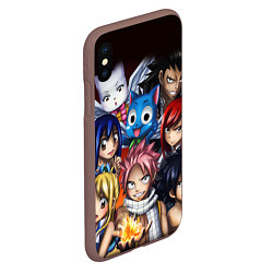 Чехол iPhone XS Max матовый FAIRY TAIL ХВОСТ ФЕИ, цвет: 3D-коричневый — фото 2