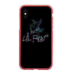 Чехол iPhone XS Max матовый Lil Peep, цвет: 3D-красный