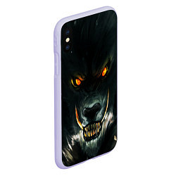 Чехол iPhone XS Max матовый ДИКИЙ ВОЛК D, цвет: 3D-светло-сиреневый — фото 2