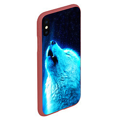 Чехол iPhone XS Max матовый ВОЛЧИЙ ВОЙ D, цвет: 3D-красный — фото 2