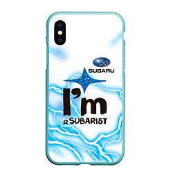 Чехол iPhone XS Max матовый SUBARU