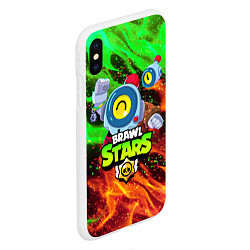 Чехол iPhone XS Max матовый BRAWL STARS NANI, цвет: 3D-белый — фото 2