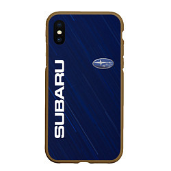 Чехол iPhone XS Max матовый SUBARU