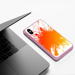 Чехол iPhone XS Max матовый Клякса, цвет: 3D-розовый — фото 2