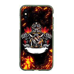 Чехол iPhone XS Max матовый Fire Biker Z