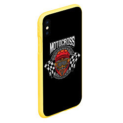 Чехол iPhone XS Max матовый Motocross Champion Z, цвет: 3D-желтый — фото 2