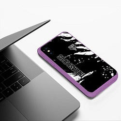 Чехол iPhone XS Max матовый The Last of Us 2, цвет: 3D-фиолетовый — фото 2