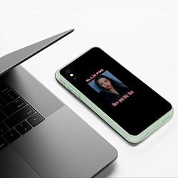 Чехол iPhone XS Max матовый BLACKPINK - Jisoo, цвет: 3D-салатовый — фото 2
