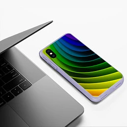 Чехол iPhone XS Max матовый Color 2058, цвет: 3D-светло-сиреневый — фото 2