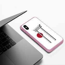 Чехол iPhone XS Max матовый Япония Тории Z, цвет: 3D-розовый — фото 2