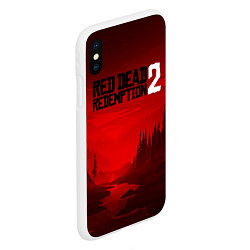 Чехол iPhone XS Max матовый Red Dead Redemption 2, цвет: 3D-белый — фото 2