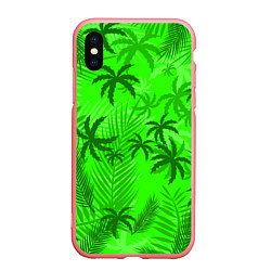 Чехол iPhone XS Max матовый ПАЛЬМЫ ЛЕТО TROPICAL