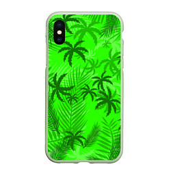 Чехол iPhone XS Max матовый ПАЛЬМЫ ЛЕТО TROPICAL