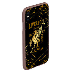 Чехол iPhone XS Max матовый LIVERPOOL ЛИВЕРПУЛЬ, цвет: 3D-коричневый — фото 2