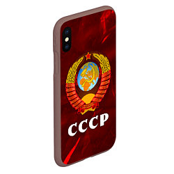 Чехол iPhone XS Max матовый СССР USSR, цвет: 3D-коричневый — фото 2