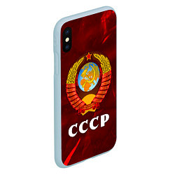 Чехол iPhone XS Max матовый СССР USSR, цвет: 3D-голубой — фото 2