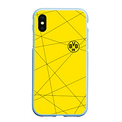 Чехол iPhone XS Max матовый BORUSSIA, цвет: 3D-голубой