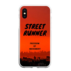 Чехол iPhone XS Max матовый Street runner