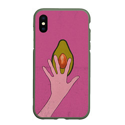 Чехол iPhone XS Max матовый Avocado