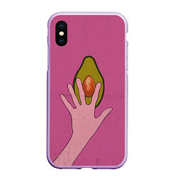 Чехол iPhone XS Max матовый Avocado, цвет: 3D-сиреневый