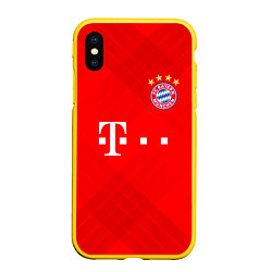 Чехол iPhone XS Max матовый BAYERN MUNCHEN, цвет: 3D-желтый