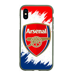 Чехол iPhone XS Max матовый ARSENAL, цвет: 3D-темно-зеленый