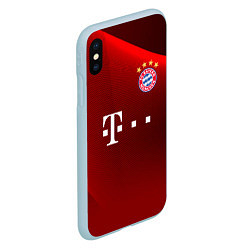 Чехол iPhone XS Max матовый BAYERN MUNCHEN, цвет: 3D-голубой — фото 2