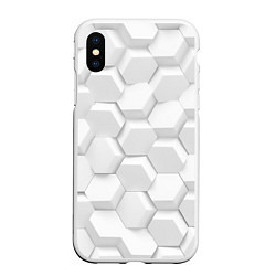 Чехол iPhone XS Max матовый 3D WHITE, цвет: 3D-белый