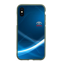 Чехол iPhone XS Max матовый TOYOTA, цвет: 3D-темно-зеленый