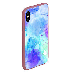 Чехол iPhone XS Max матовый PASTEL, цвет: 3D-малиновый — фото 2