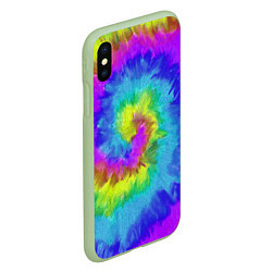 Чехол iPhone XS Max матовый ХИППИ, цвет: 3D-салатовый — фото 2