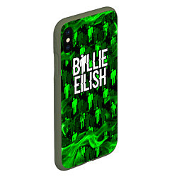 Чехол iPhone XS Max матовый BILLIE EILISH, цвет: 3D-темно-зеленый — фото 2