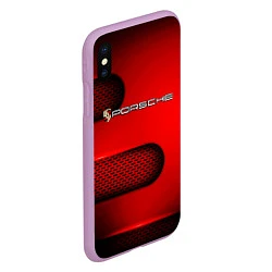 Чехол iPhone XS Max матовый PORSCHE, цвет: 3D-сиреневый — фото 2