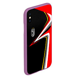 Чехол iPhone XS Max матовый Ювентус Униформа, цвет: 3D-фиолетовый — фото 2