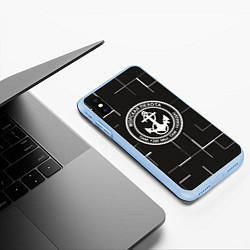 Чехол iPhone XS Max матовый Вмф, цвет: 3D-голубой — фото 2