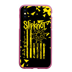 Чехол iPhone XS Max матовый Slipknot, цвет: 3D-малиновый