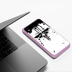Чехол iPhone XS Max матовый The last of us подтеки, цвет: 3D-сиреневый — фото 2