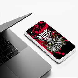 Чехол iPhone XS Max матовый Blink 182, цвет: 3D-белый — фото 2