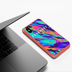 Чехол iPhone XS Max матовый PARAMORE, цвет: 3D-красный — фото 2