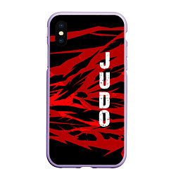 Чехол iPhone XS Max матовый Judo, цвет: 3D-светло-сиреневый