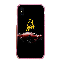 Чехол iPhone XS Max матовый Lamborghini - motorsport