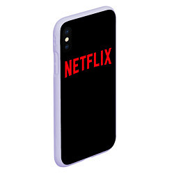 Чехол iPhone XS Max матовый NETFLIX, цвет: 3D-светло-сиреневый — фото 2