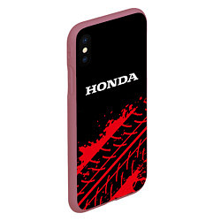 Чехол iPhone XS Max матовый HONDA ХОНДА, цвет: 3D-малиновый — фото 2