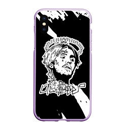 Чехол iPhone XS Max матовый Lil Peep, цвет: 3D-сиреневый