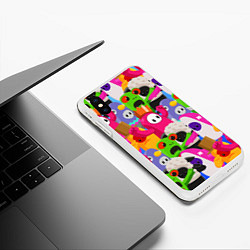 Чехол iPhone XS Max матовый Fall Guys, цвет: 3D-белый — фото 2