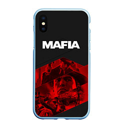 Чехол iPhone XS Max матовый Mafia, цвет: 3D-голубой